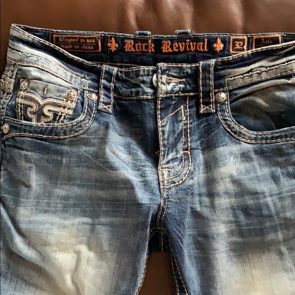 Rock Jeans light blue jeans. Not heavy